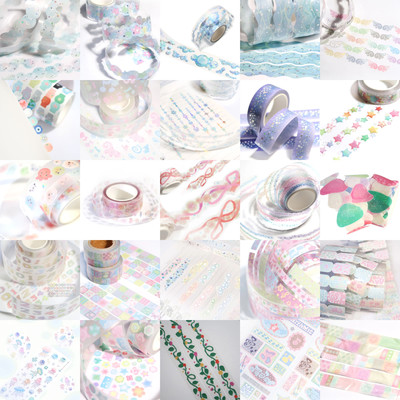 韩国st2krs微闪镭射全息胶带星星