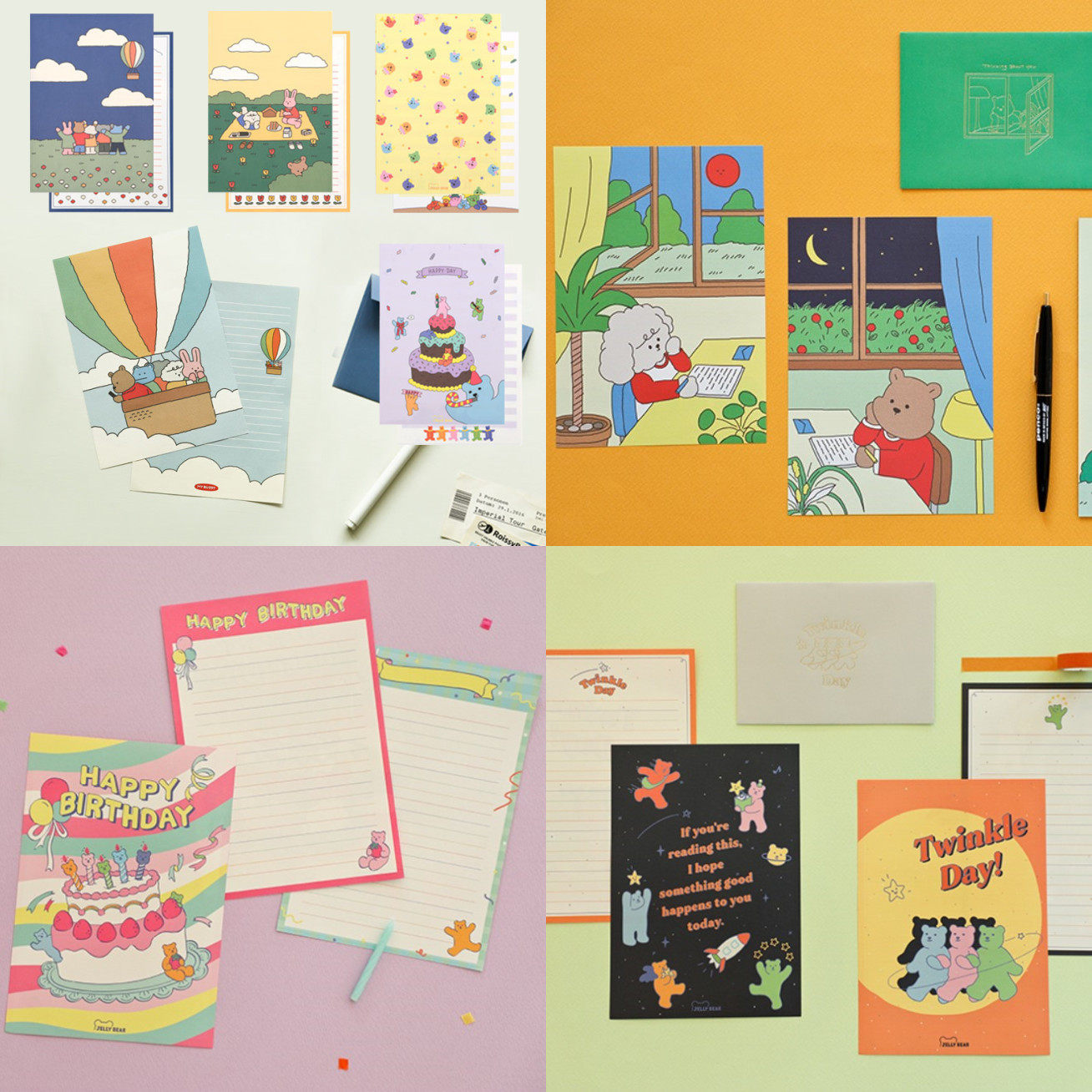 daily like韩国小清新可爱精美图案信纸套装含信封甜美优雅 6款选