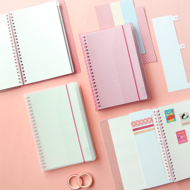 jamstudio韩国果冻透明贴纸离型收纳袋本收集册PVC绑带剪贴本收纳