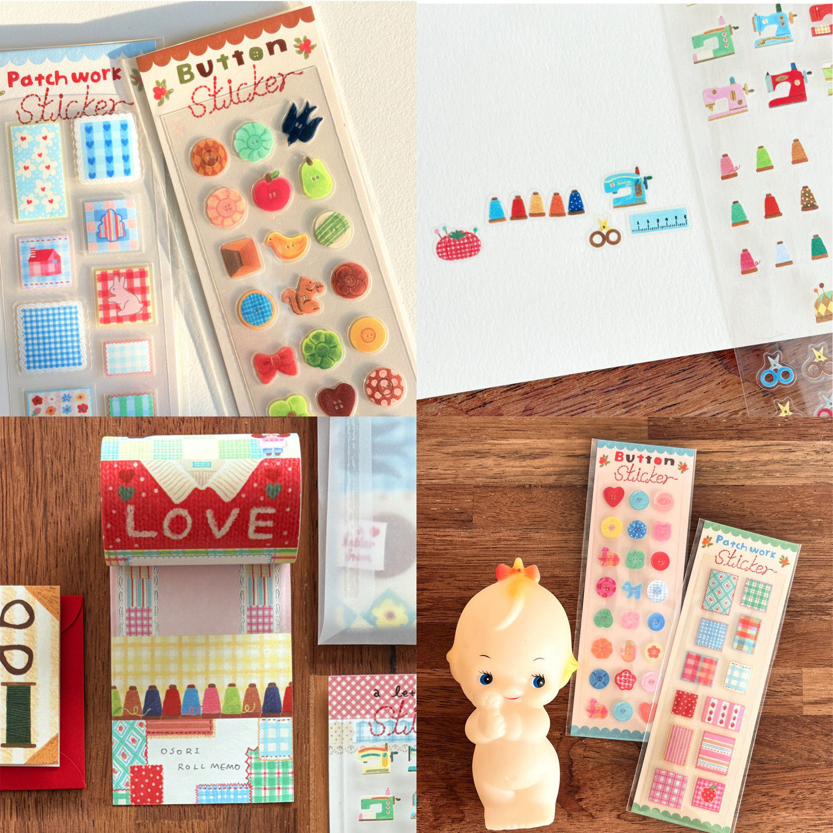 韩国a letter from可爱纽扣PVC拼布图案咕卡手账贴日记装饰贴纸,文具电教/文化用品/商务用品,贴纸/立体贴纸,淘宝优惠券,粉丝福利购,淘宝优惠卷