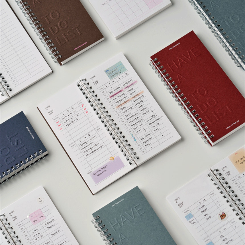 韩国shy monster线圈横线笔记本时间轴计划本待办事项线圈记录册