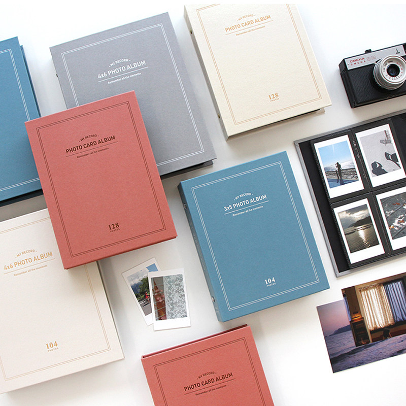 indigo韩国复古相片收纳册插页式diy纪念册照片收集本3/6寸相册本