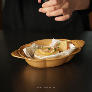 CLASSIC Deco风格 002 Art 陶泥彩釉陶瓷餐具 双耳碗 介直RE