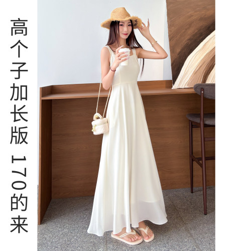 高个170加长吊带收腰连衣裙