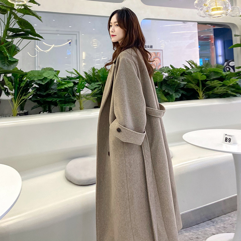 毛呢大衣女2023年新款中长款高级感气质赫本风秋冬季加厚呢子外套