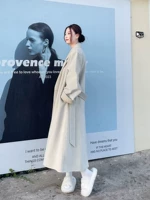 Белое двусторонное кашемировое длинное демисезонное шерстяное шерстяное пальто, 2025 года, премиум класс