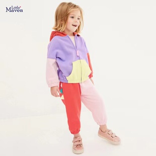 外贸女童卡通长袖卫衣卫裤两件套宝宝秋装运动恐龙外套长裤子套装