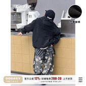 Q宝家童品12月新款 儿童韩系卫衣中大童冬装 加绒连帽外套男童上衣