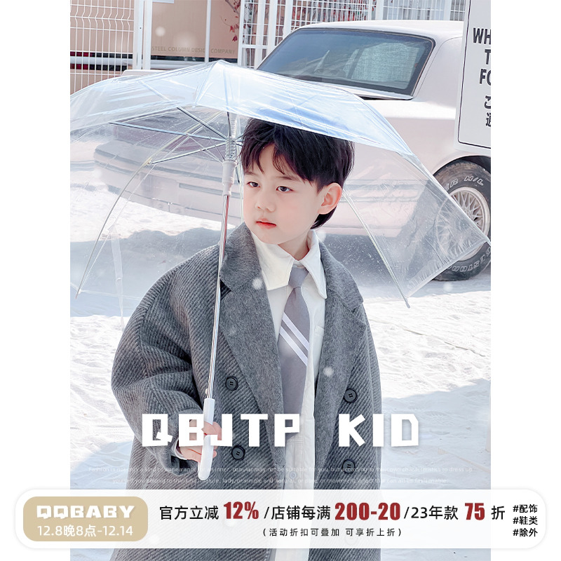 男童双面羊绒大衣儿童冬装呢外套