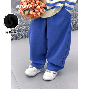 男童加绒灯芯裤 子儿童百搭休闲裤 冬季 裤 潮 时尚 Q宝家童品11月新款