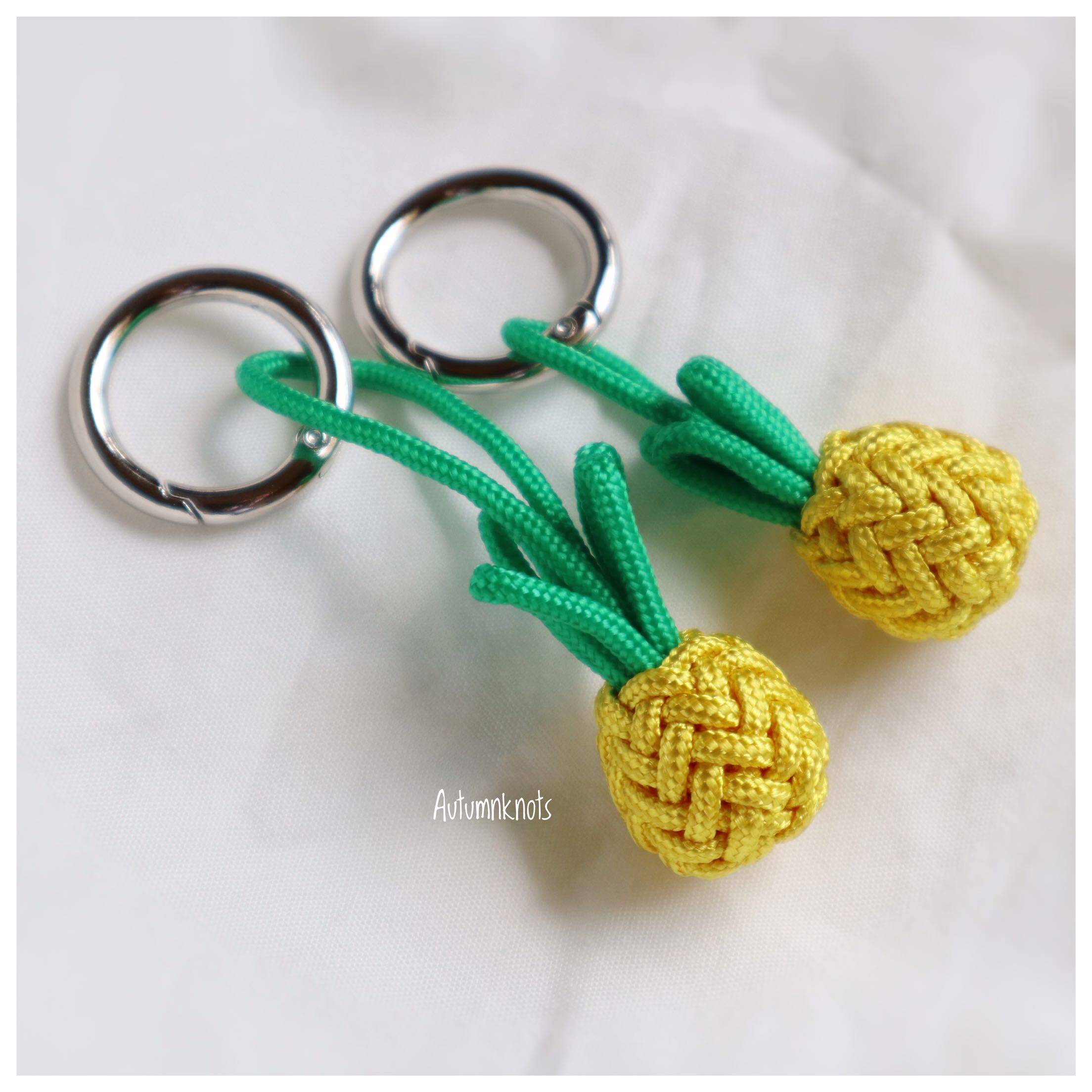 mini迷你款小菠萝挂件小黑凤梨手工编织车钥匙扣包包挂饰成品