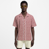 新美式 时着立体拉丝爱心猛男粉夏男士 夏威夷衬衫 一针入魂街头衬衣