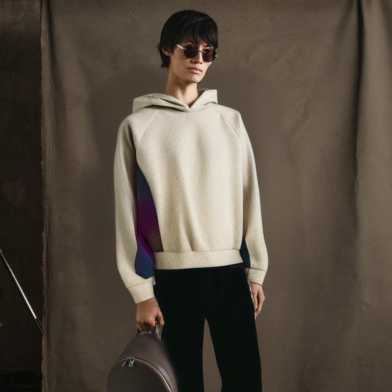 时着多巴胺加厚彩色羊毛连帽抗寒帽衫riri拉链街头走秀双层卫衣男