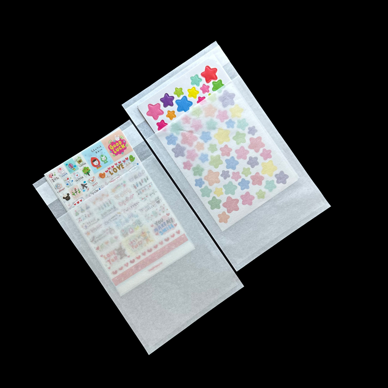 样品棉纸袋微透环保ins纸袋白色礼品袋打包自封袋邮寄内包袋加厚