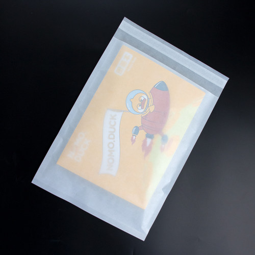 半透明纸袋包装袋环保自粘白色