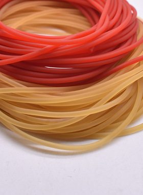 户外弹弓运动 实心皮筋2mm 3  3.5 4 5 6mm 钓鱼皮筋拉力绳失手绳