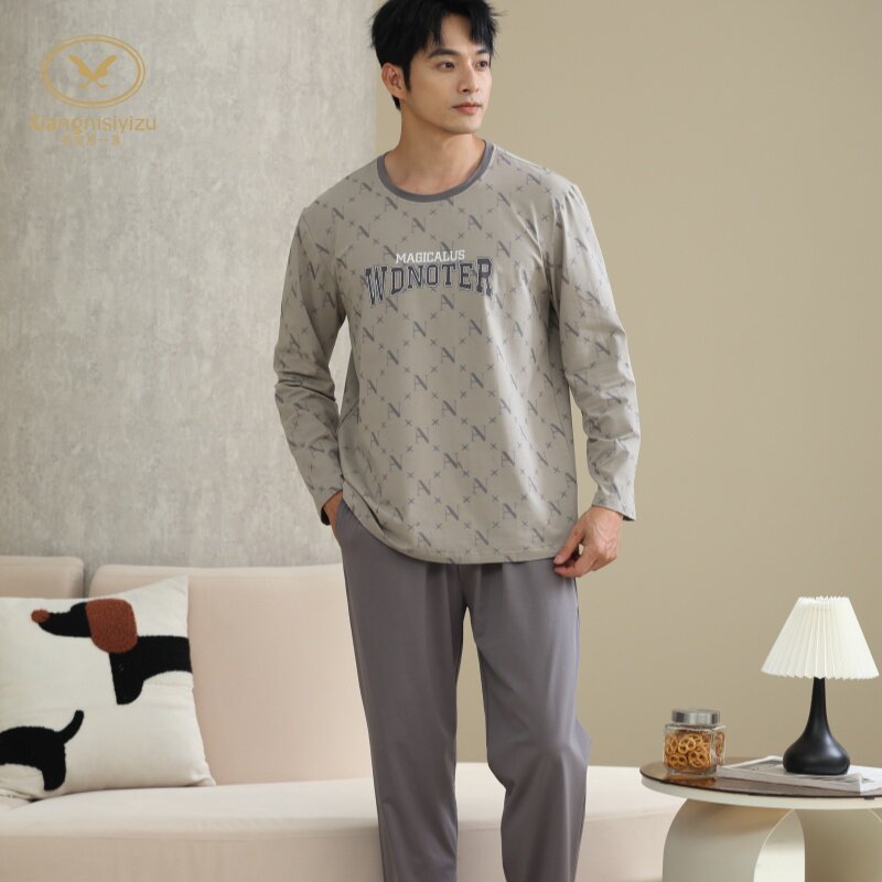 香旎思一族男纯棉拉架舒适家居服
