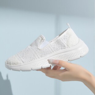 汤姆斯女鞋 透气网面轻便妈妈鞋 蕾丝一脚蹬健步鞋 款 2026夏季 Tt&Mm