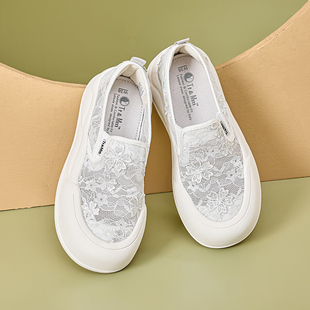 Tt&Mm/汤姆斯女鞋一脚蹬厚度懒人鞋透气单鞋夏季小香风网面渔夫鞋