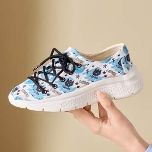 舒适休闲鞋 Tt&Mm 新款 2025春季 汤姆斯显高女卡通增高潮流帆布鞋