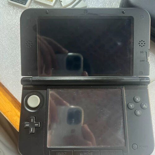 议价任天堂日版限定3dsLL游戏机，金色机身，黑色按键，功能正常