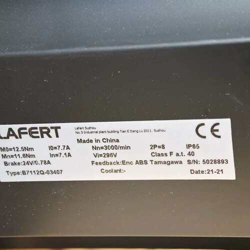 议价LAFERT拉法特伺服电机B7112Q-03407