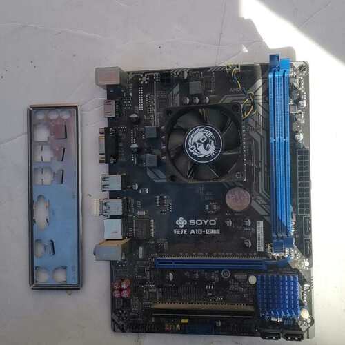 议价SOYO狂龙A10 四核主板，主板十散热器十CPU,正常使用
