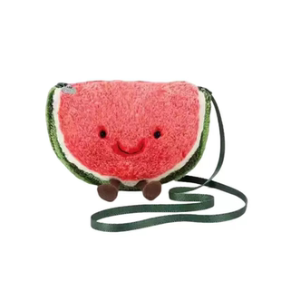 英国Jellycat趣味西瓜包包斜挎包毛绒背包可爱学生生日礼物送礼