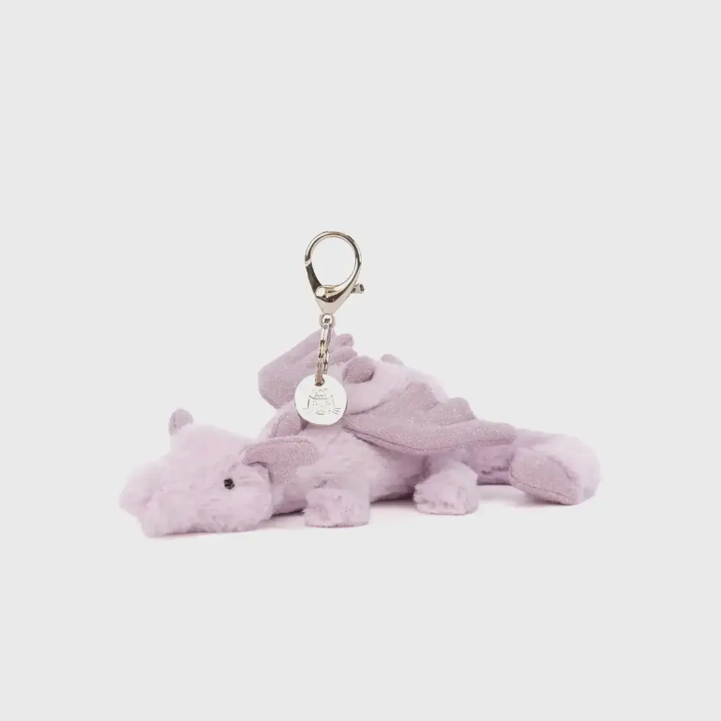 英国jellycat飞龙钥匙扣挂件紫龙挂饰配件玩偶圣诞礼物包包挂件