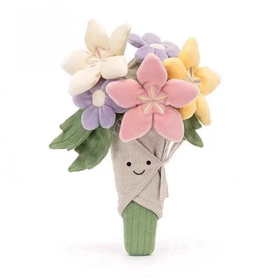 英国JELLYCAT手捧花玩偶花束毛绒玩具摆件公仔娃娃表白送女友礼物