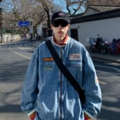 官方正品 小众立领牛仔外套男潮牌vibe复古高 MK美式 Mrakeai Kyyds