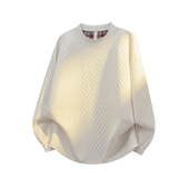 春秋新款 官方正品 宽松 MK杏色提花宽松长袖 上衣男款 Mrakeai Kyyds