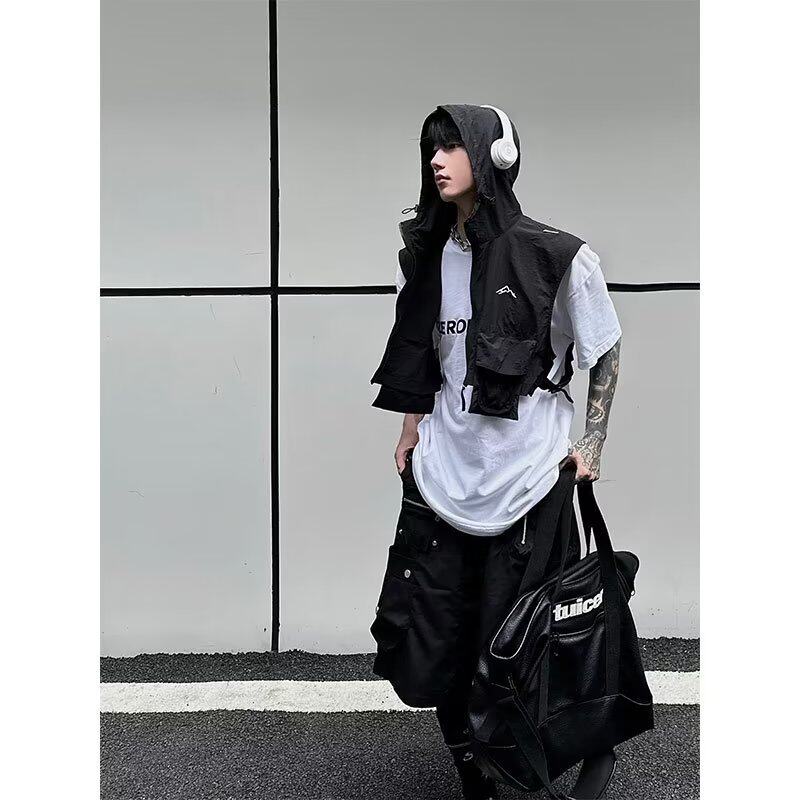 官方正品Mrakeai Kyyds MK连帽工装马甲男美式机能风叠穿战术背心