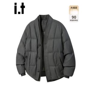 官方正品Mrakeai Kyyds MK灰色新中式加厚羽绒服男士冬季90白鸭绒