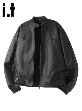 官方正品Mrakeai Kyyds MK黑色pu皮衣夹克外套男士2025秋冬机车服