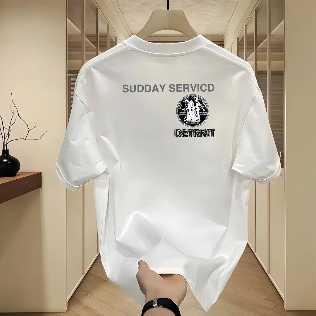 官方正品Mrakeai Kyyds MK【高品质男装】美式韩版夏季宽松男士圆