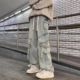 Mrakeai 春秋夏季 Kyyds 高街多口袋工装 官方正品 男款 MK美式 牛仔裤