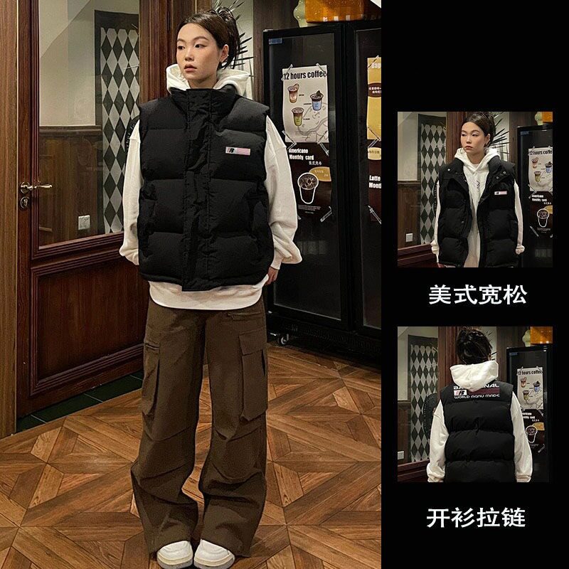 官方正品Mrakeai Kyyds MK秋冬季新款痞帅休闲宽松立领坎肩马甲美