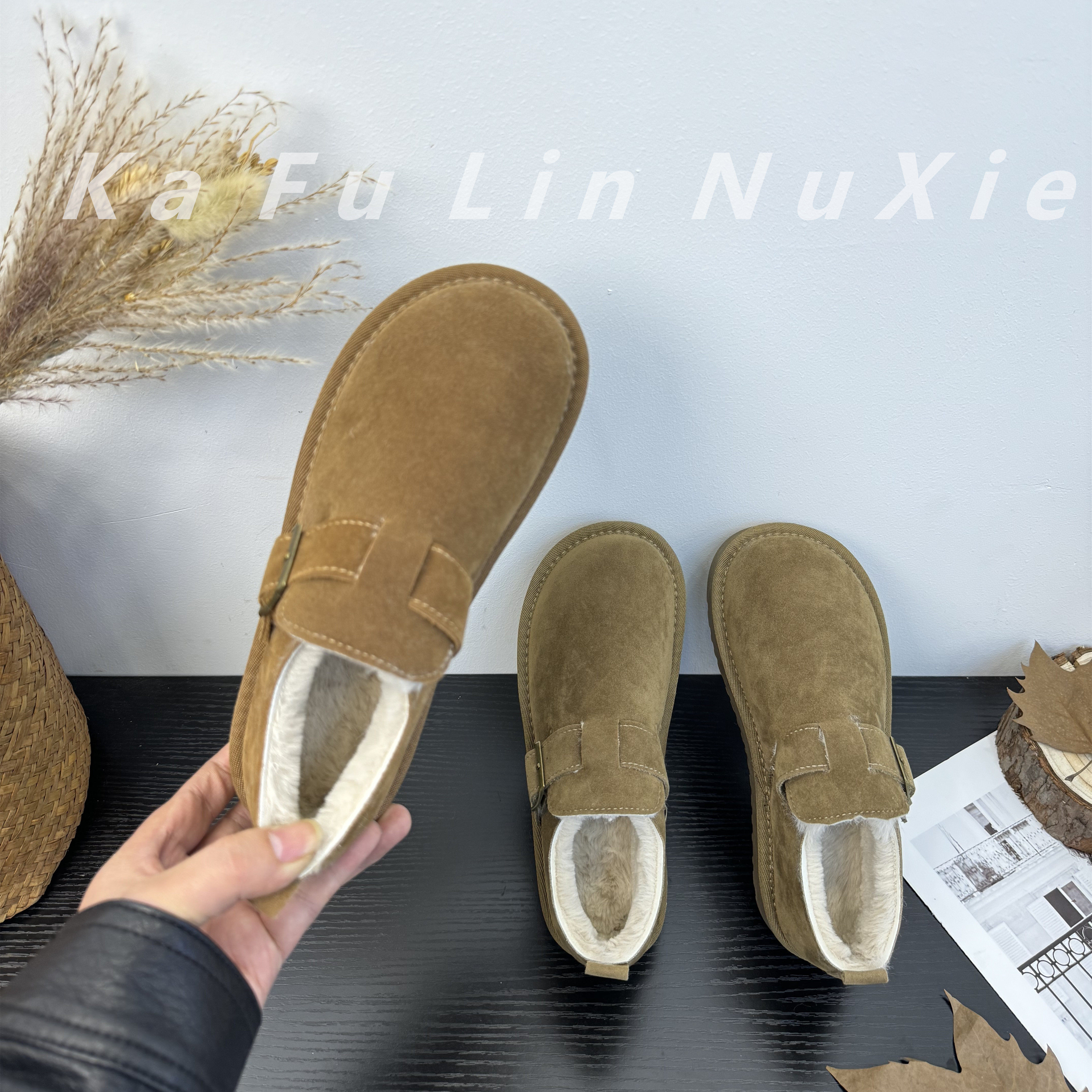 【靓俪范LIANGLIFAN】勃肯鞋女加绒保暖棉鞋2025冬季新款棉鞋女,女鞋,勃肯鞋/软木鞋,淘宝优惠券,粉丝福利购,淘宝优惠卷