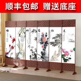 简易屏风折叠移动隔断墙卧室遮挡家用客厅现代简约办公室平风帘