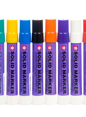 日本樱花SAKURA油性固体蜡笔SOLID MARKER记号笔8色工业标记钢材