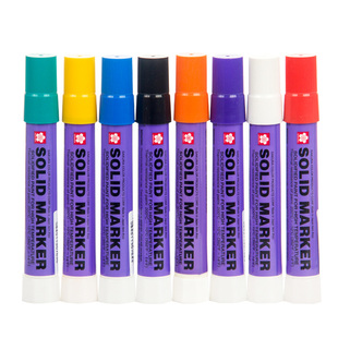 日本樱花SAKURA油性固体蜡笔SOLID MARKER记号笔8色工业标记钢材