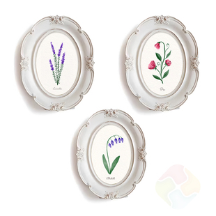 法式中古风小众装饰画摆台复古美式客厅挂画静物花卉壁画相框摆台