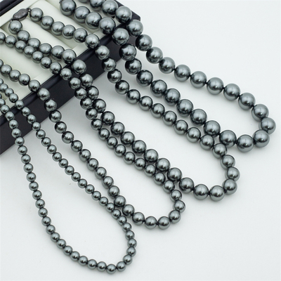 【幽绿】 人造大溪地仿拉贡黑珍珠 串链 珍珠项链
