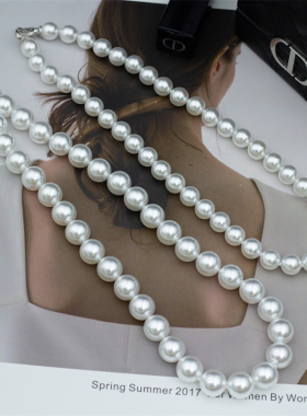 S925纯银仿冷光澳白高级感项链