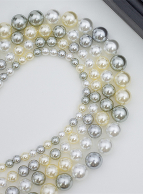 S925纯银莫兰迪色大溪地混彩项链