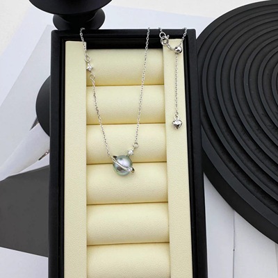 极光炫彩大溪地项链人造珍珠S925