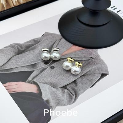 豆豆时尚款S925银珍珠耳钉耳环