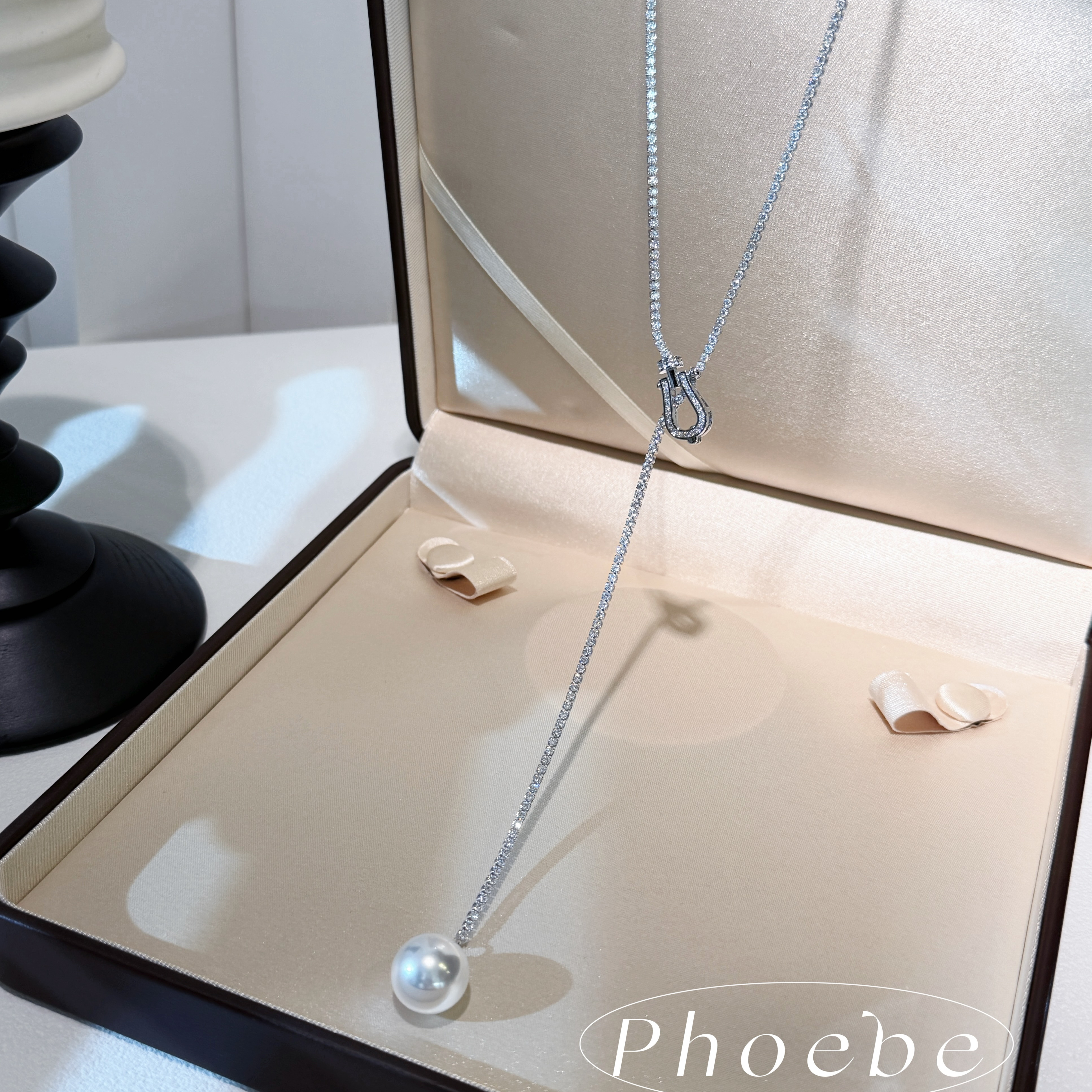 简约时尚澳白珍珠长项链