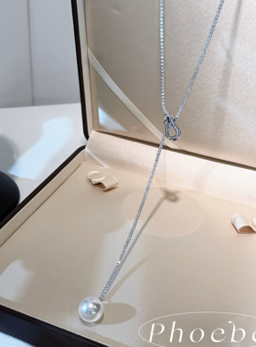 简约时尚澳白珍珠长项链